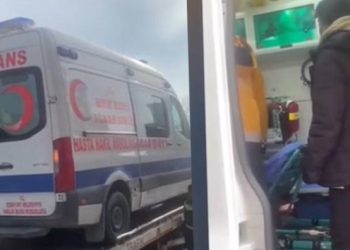Ambulansa içinde hasta varken haciz geldi