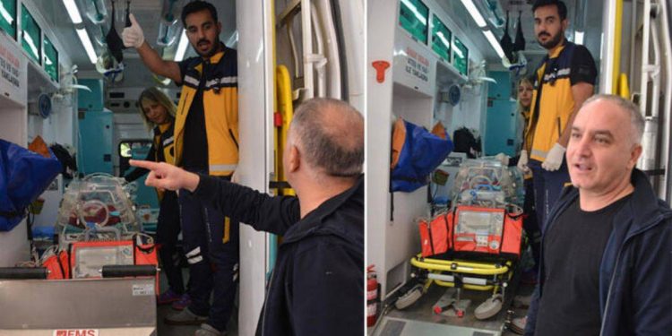 Doktor, Erzurum’a sevk ettiği bebekle birlikte gitti